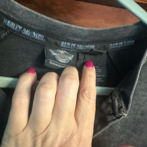 Harley-Davidson Washed Black Long Sleeve Tee - Picture 2 of 6